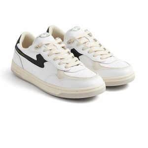 ✨ S.W.C Pro Cup 01 S-Strike Leather Sneakers White Black NEW Size 41
